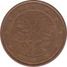 Монета. Германия. 5 центов 2007 год (D). ав.