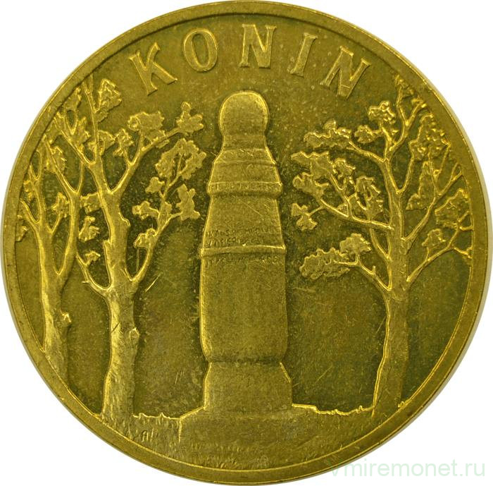 Монета. Польша. 2 злотых 2008 год. Конин.