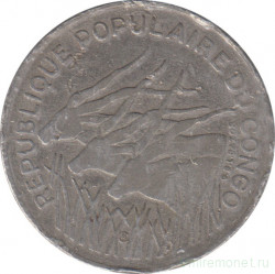 Монета. Конго. 100 франков 1983 год.