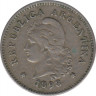 Монета. Аргентина. 10 сентаво 1898 год. ав.