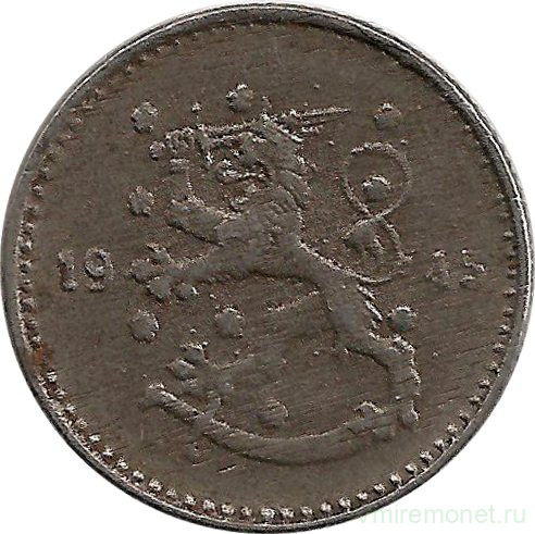 Монета. Финляндия. 1 марка 1945 год. 