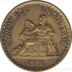 Монета. Франция. 1 франк 1921 год.