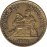 Монета. Франция. 1 франк 1921 год. ав.