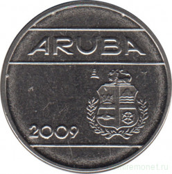 Монета. Аруба. 25 центов 2009 год.