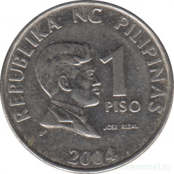 Монета. Филиппины. 1 песо 2004 год.