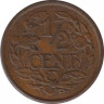 Монета. Нидерланды. 0.5 цента 1940 год. рев.