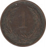 Монета. Венгрия. 1 филлер 1902 год. рев.