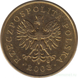 Монета. Польша. 2 гроша 2003 год.