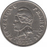 Монета. Французская Полинезия. 10 франков 1973 год. ав.