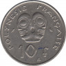 Монета. Французская Полинезия. 10 франков 1973 год. рев.