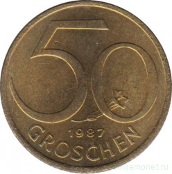 Монета. Австрия. 50 грошей 1987 год.