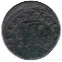 Монета. Польша. 1 солид 1663 год. Ян II Казимир. (Литва).