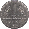 Монета. ФРГ. 1 марка 1981 год. Монетный двор - Карлсруэ (G). ав.