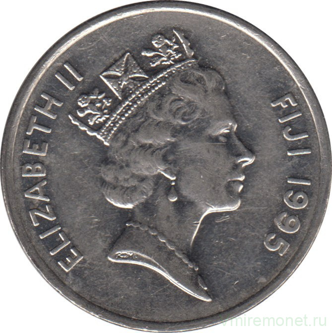 Монета. Фиджи. 20 центов 1995 год.