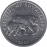 Монета. Сомалиленд. 5 шиллингов 2005 год. ав.