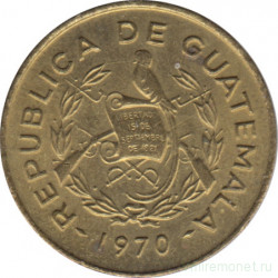 Монета. Гватемала. 1 сентаво 1970 год.