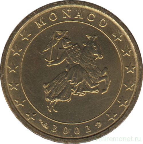 Монета. Монако. 10 центов 2002 год.
