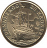 Монета. Дания. 20 крон 2008 год. Корабли - Королевская яхта "Даннеброг". ав.