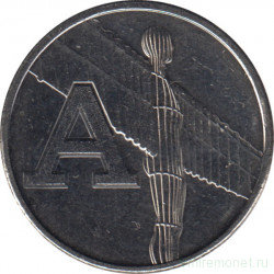 Монета. Великобритания. 10 пенсов 2019 год. Английский алфавит. Буква "A".