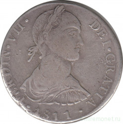 Монета. Перу 8 реалов 1811 год. Монетный двор - Лима.