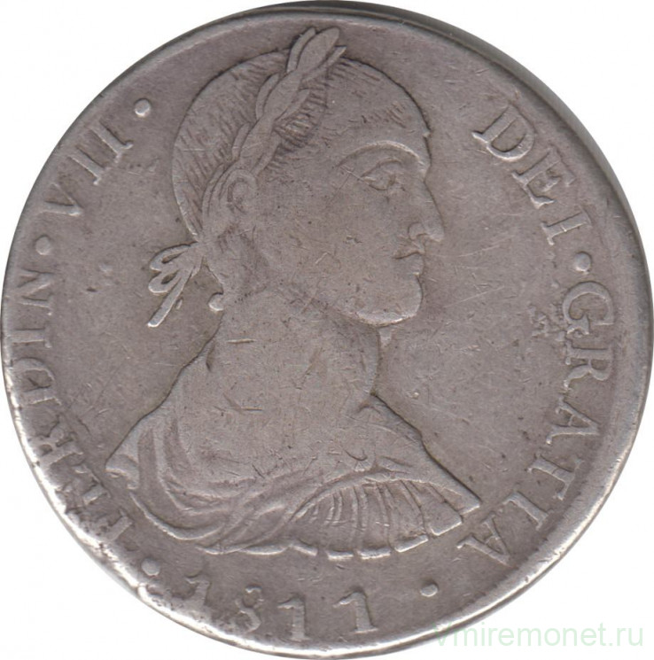 Монета. Перу. 8 реалов 1811 год. Монетный двор - Лима.