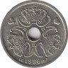 Монета. Дания. 2 кроны 1996 год. ав.