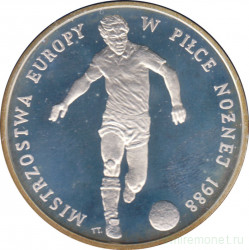 Монета. Польша. 500 злотых 1987 год. Чемпионат Европы по футболу 1988 года.