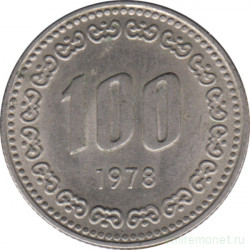 Монета. Южная Корея. 100 вон 1978 год.