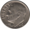  Монета. США. 10 центов 1970 год. Монетный двор D. ав.