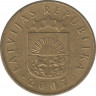 Монета. Латвия. 5 сантимов 2007 год. ав.