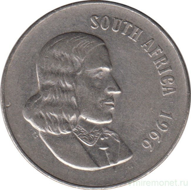 Монета. Южно-Африканская республика (ЮАР). 50 центов 1966 год. Аверс - "SOUTH AFRICA".