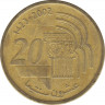 Монета. Монако. 20 сантимов 2002 год. ав.