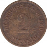 Монета. Германия (Германская империя 1871-1922). 2 пфеннига 1910 год. (D). ав.