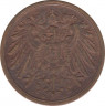 Монета. Германия (Германская империя 1871-1922). 2 пфеннига 1910 год. (D). рев.
