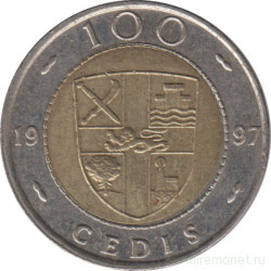 Монета. Гана. 100 седи 1997 год.