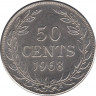 Монета. Либерия. 50 центов 1968 год. ав.