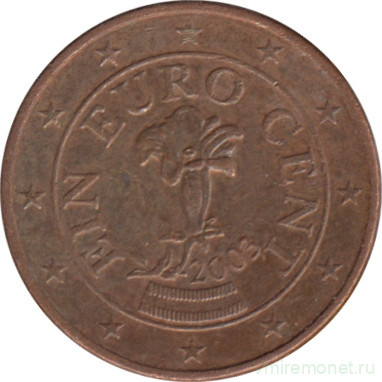 Монета. Австрия. 1 цент 2003 год.