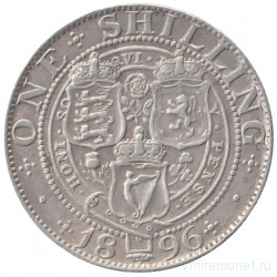 Монета. Великобритания. 1 шиллинг (12 пенсов) 1896 год. 