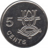 Монета. Соломоновы острова. 5 центов 1993 год. ав.