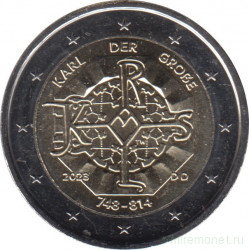 Монета. Германия. 2 евро 2023 год. 1275 лет со дня рождения Карла Великого. (D).