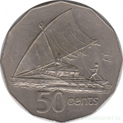 Монета. Фиджи. 50 центов 1976 год.