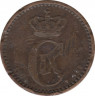 Монета. Дания. 1 эре 1904 год. ав.