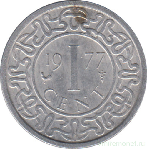 Монета. Суринам. 1 цент 1977 год.