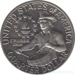 Монета. США. 25 центов 1976 год. Барабанщик. 200 лет принятия декларации независимости США. Монетный двор S.
