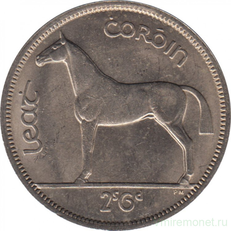 Монета. Ирландия. 1/2 кроны 1967 год.