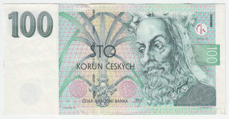 Банкнота. Чехия. 100 крон 1997 год. Тип 18a.