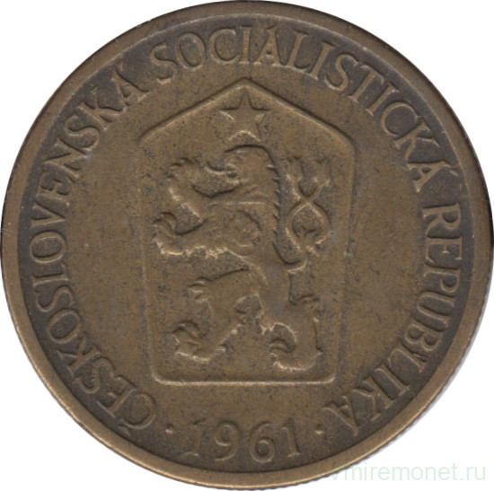 Монета. Чехословакия. 1 крона 1961 год.