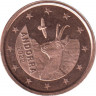 Монета. Андорра. 1 цент 2022 год. ав.
