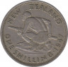 Монета. Новая Зеландия. 1 шиллинг 1947 год. ав.
