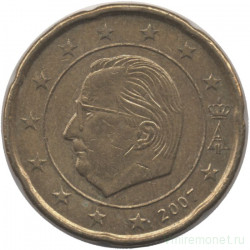 Монета. Бельгия. 20 центов 2007 год.